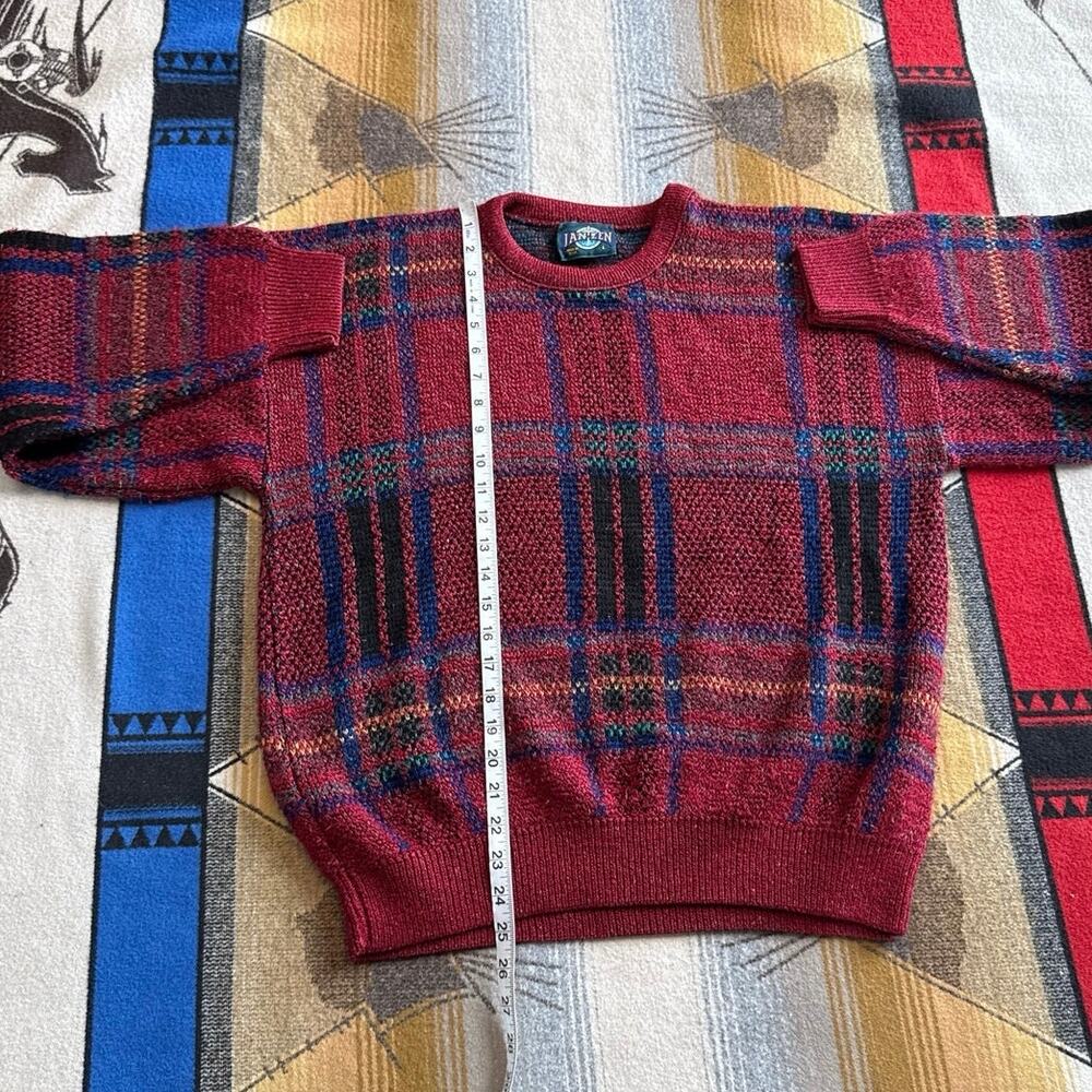 Vintage 90s Men’s Jantzen Pullover Knit Sweater Size Large Made In USA Colorful - Picture 5 of 6